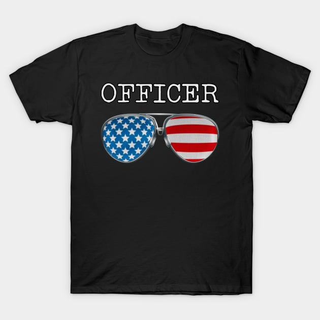 USA PILOT GLASSES OFFICER T-Shirt by SAMELVES
